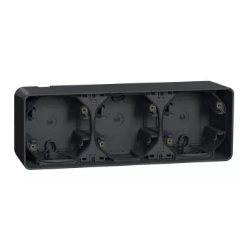   SCHNEIDER MUR37713 - MUREVA Styl Hármas kiemelő doboz, vízszintes, antracitszürke