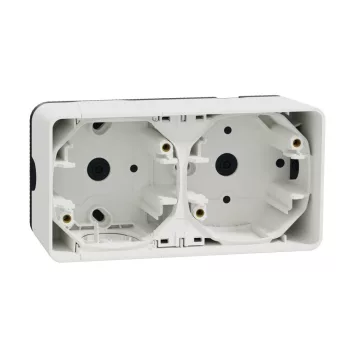   SCHNEIDER MUR39914 - MUREVA Styl Kettes kiemelő doboz, vízszintes, polárfehér