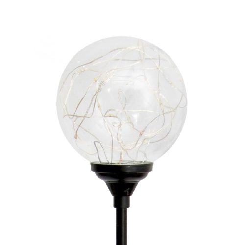 SOMOGYI ELEKTRONIC - MX 624 - Napelemes üveggömb dekoráció meleg fehér micro LED füzérrel