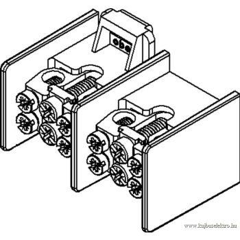   NIEDAX-2645/2 - Fővezeték-leágazó kapocs 25 mm2, 39x47x62 mm, 2 pólus