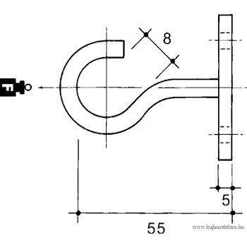 NIEDAX-HW50 - Fali horog