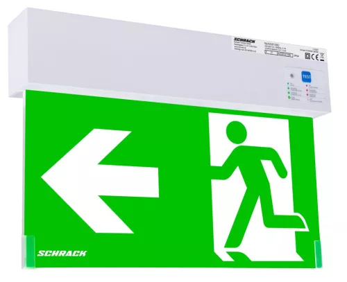 SCHRACK - K2 lámpa, LED, 3-8h, 230VAC, önellenőrző Univerzális szerelés. 1h/2h/3h/8h áthidalására, LiFePO4 akkumulátorral - NLK2U013SC