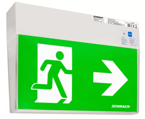SCHRACK - K3 lámpa, LED, 3-8h, 230VAC, önellenőrző Univerzális szerelés. 1h/2h/3h/8h áthidalására, LiFePO4 akkumulátorral - NLK3U013SC