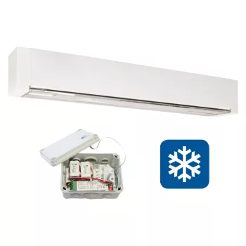   SCHRACK - KB Cool lámpa, Wireless, LED, 3h, 230V AC Universal mounting, IP65, temp. range -30° up to 40°C, 6 x HP LED 0,5W,  batteries and electronics in external IP54 housing (176 x 130 x 76mm) to be
