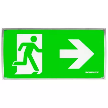   SCHRACK - KC lámpa, ERT-LED 230V falra szerelhető Exit sign: wall mounting, safety light: ceiling mounting, viewing distance: 30m, 520lm - NLKCWP039-