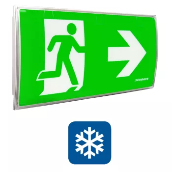   SCHRACK - KC lámpa EHE Wireless LED 3h 230VAC RZ: fali szerelés, SI: mennyezeti szerelés, IP65, Környezeti hőmérséklet tartomány -30°C - +35°C, 6 x HP LED 0,5W, elektromos fűtőelemmel a hideg környeze