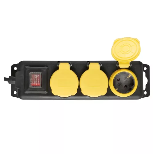 SOMOGYI ELEKTRONIC - NVO 03K/BK - Kültéri elosztó, 3aljzat, 1,5m