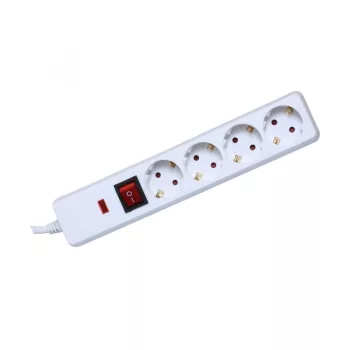   SOMOGYI ELEKTRONIC - NVT 04K/WH - Túlfeszültség védett elosztó, 4 aljzat