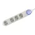 SOMOGYI ELEKTRONIC - NV 04TK-5/WH/1,5 - 4-es elosztó lábkapcsolóval, 5m, fehér, 1,5 mm2
