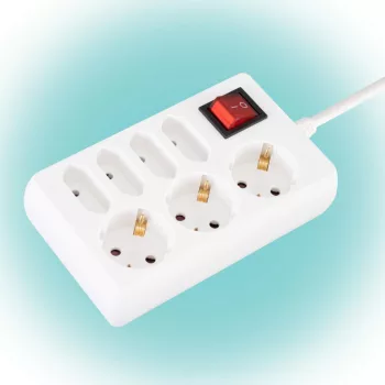   SOMOGYI ELEKTRONIC - NV 17/WH - 7es elosztó kapcsolóval, 1,5m fehér
