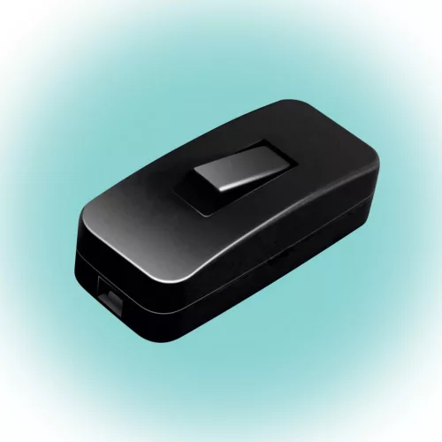 SOMOGYI ELEKTRONIC - NV 1K/BK - Zsinórközi 1 pol kapcsoló, fekete