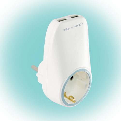 SOMOGYI ELEKTRONIC - NV 2100 USB - USB hálózati töltő, 2.1A, hálózati aljzattal