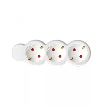   SOMOGYI ELEKTRONIC - NV 3-3/WH/1,5 - 3-as elosztó, 3m, 3x1,5mm2, fehér