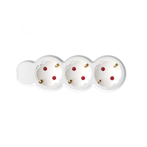 SOMOGYI ELEKTRONIC - NV 3-5/WH/1,5 - 3-as elosztó, 5m, 3x1,5mm2, fehér