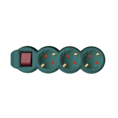 SOMOGYI ELEKTRONIC - NV 3K-3/GR/1,5 - 3as elosztó kapcs 3m, 3x1,5mm2, zöld
