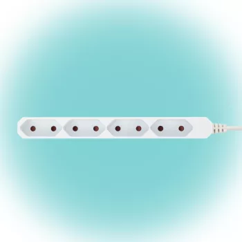   SOMOGYI ELEKTRONIC - NV 4E-5/WH - 4-es EURO elosztó, 5m fehér