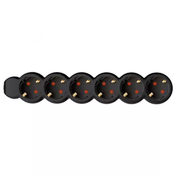   SOMOGYI ELEKTRONIC - NV 6-3/BK/1,5 - 6os elosztó 3m, 3x1,5mm2, fekete