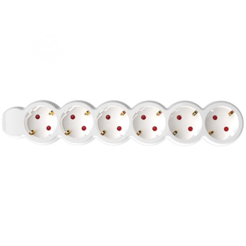 SOMOGYI ELEKTRONIC - NV 6-5/WH/1,5 - 6os elosztó 5m, 3x1,5mm2, fehér