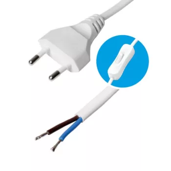   SOMOGYI ELEKTRONIC - N 2K-2/WH - Hálózati vezeték kapcsolóval 2m, fehér