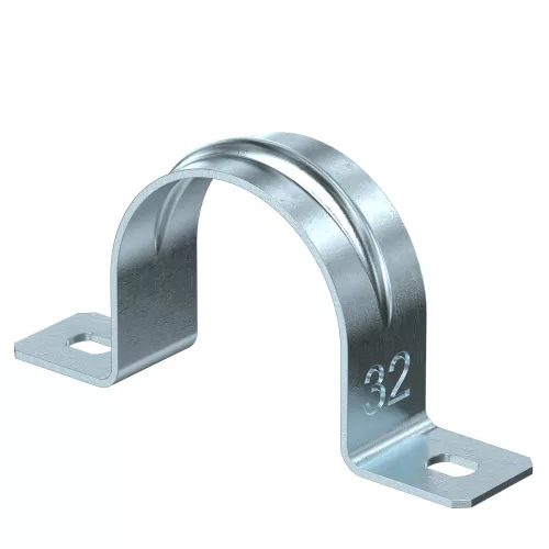 OBO-1018337 rögzítőbilincs kétrétegű 32mm galvanikusan horganyzott, DIN EN 12329 - 605 32 G