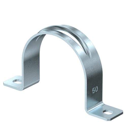 OBO-1018507 rögzítőbilincs kétrétegű 50mm galvanikusan horganyzott, DIN EN 12329 - 605 50 G