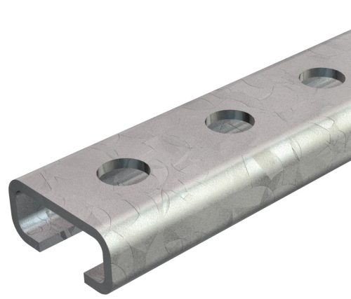 OBO-1109525 profilsín perforált, nútszélesség 11mm 2000x27x12,5 szalaghorganyzott, DIN EN 10346 - CL2712P2000FS
