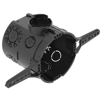   OBO-2003716 szerelvény- /kötődoboz vakolat alatti, rögzítőfüllel O60mm, H66mm 0 fekete - UG 66-NL