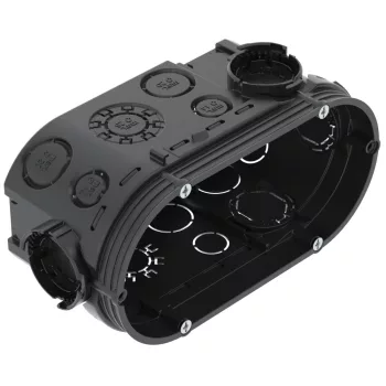   OBO-2003720 szerelvénydoboz kettes vakolat alatti 2x O60xH66mm 0 fekete - UG 66-DV