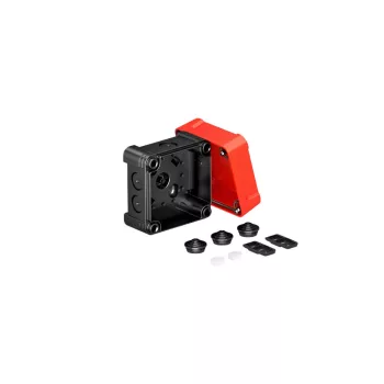   OBO-2005144 Leágazódoboz piros fedéllel 95x95x72 schwarz / rot - X02 SW-RO