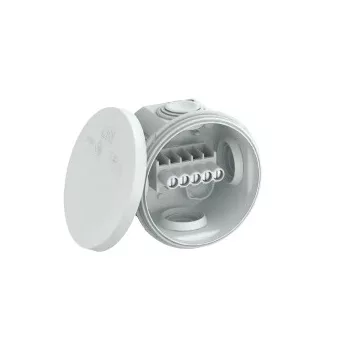   OBO-2007430 Leágazódoboz kapocsléccel + bevezetésekkel O80x51 világos- szürke - T 25 KL