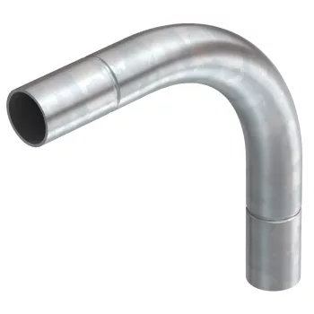   OBO-2046814 90°-os könyök acél menet nélkül o63mm galvanikusan horganyzott, DIN EN 12329 - SBN63 G