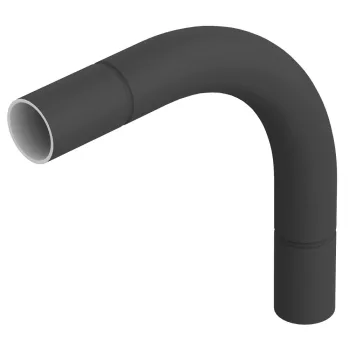   OBO-2046829 90°-os könyök acél menet nélkül o50mm PES50 - Polyester/Epoxid fekete - SBN50 SW