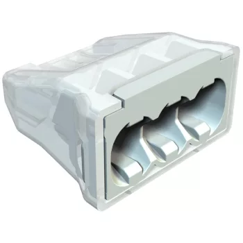   OBO-2054485 rugós vezeték-összekötő csavarnélküli csatlakozókapocs 3x2,5mm2 világos- szürke - 61 325 LGR