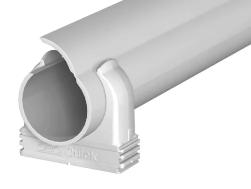 OBO-2154536 Quick-Pipe szett Quick-csatorna + Quick-bilincs M25 világos- szürke - 2954 M25 LGR