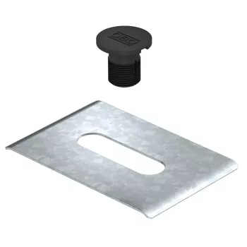   OBO-5403100 Rácsos kábeltálcák rögzítése FangFix rögzítő betontalpon o20mm fekete - TrayFix