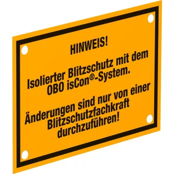   OBO-5408058 tábla isCon rendszerhez 150x100mm sárga - isCon HWS