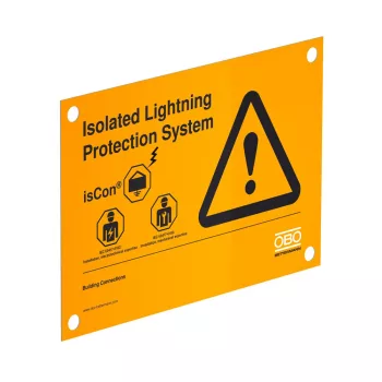   OBO-5408059 Figyelmeztető tábla OBO isCon-Rendszer		 150x100mm sárga - isCon HWS EN