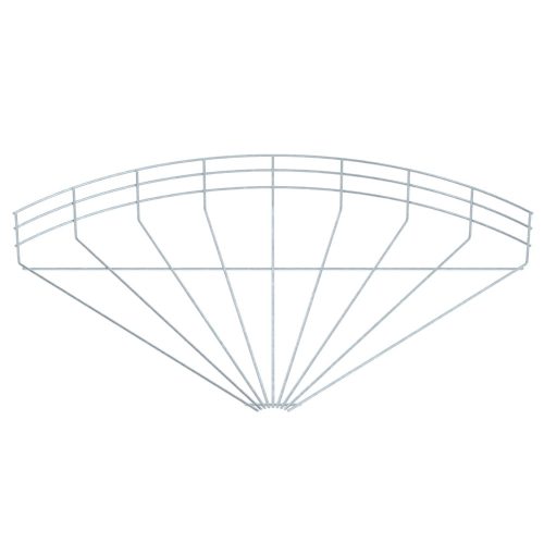 OBO-6002366 90°-os ív rácsos kábeltálcához 105x600 merítetten tűzihorganyzott, DIN EN ISO 1461 - GRB 90 160 FT