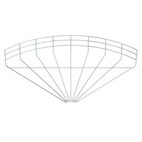 OBO-6002382 90°-os sarokidom rácsos kábeltál 105x500 galvanikusan horganyzott, DIN EN 12329 - GRB 90 150 G