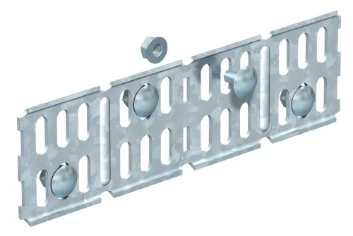 OBO-6067115 sarokösszekötő kábeltálcához, vízszintes 60x200 szalaghorganyzott, DIN EN 10346 - RWVL 60 FS