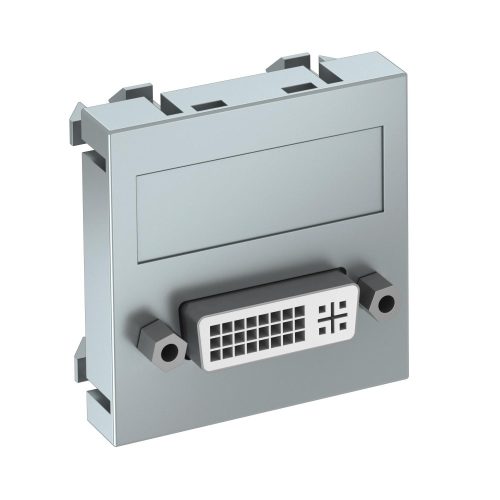 OBO-6104736 Modul 45 DVI csatl. aljz. Hüvely csavaros rögzítéssel 45x45mm festett alumínium - MTG-DVI S AL1