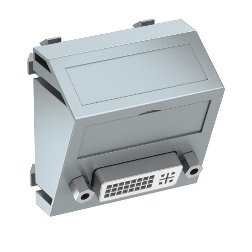OBO-6104748 Modul 45 DVI csatl. aljz. Hüvely csavaros rögzítéssel 45x45mm festett alumínium - MTS-DVI S AL1