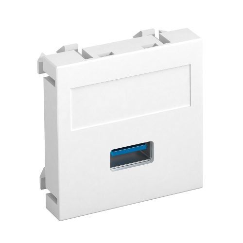 OBO-6104874 Modul 45 USB 3.0 A csatl.aljz. Hüvely csavaros rögzítéssel 45x45mm hófehér - MTG-U3A S RW1
