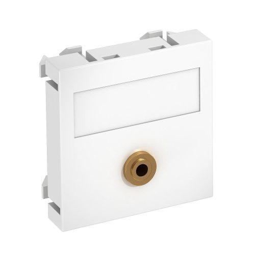 OBO-6104946 Modul 45 mini Jack csatl.aljz. hüvely egyenes csatlakozás 45x45mm hófehér - MTG-MK L RW1