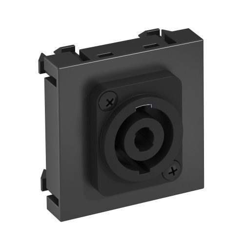 OBO-6105272 Modul 45 mikrofoncsatlakozó csavaros csatlakozóhüvellyel 45x45mm szürkésfekete - MTG-SON S SWGR1