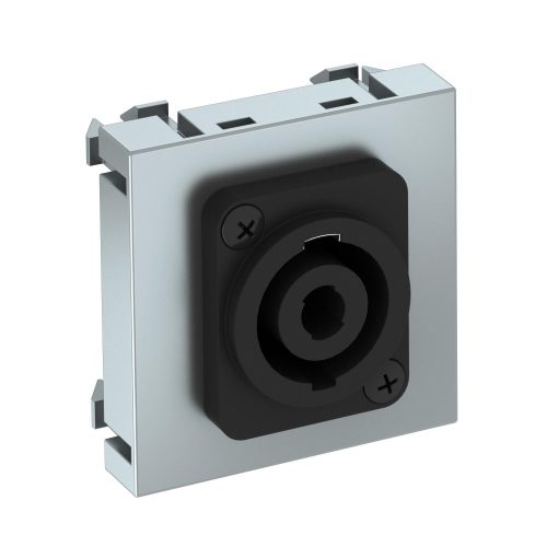 OBO-6105274 Modul 45 mikrofoncsatlakozó csavaros csatlakozóhüvellyel 45x45mm festett alumínium - MTG-SON S AL1