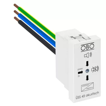   OBO-6117465 túlfeszültségvédelem, Modul 45 akusztikus jelzéssel 255V hófehér - ÜSS 45-A-RW