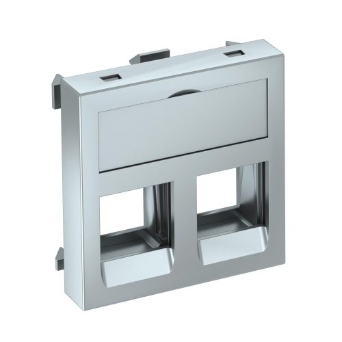 OBO-6119284 Adatátviteli modul tartó 2 db C típusú csatl.modulhoz 45x45mm festett alumínium - DTG-02C AL1