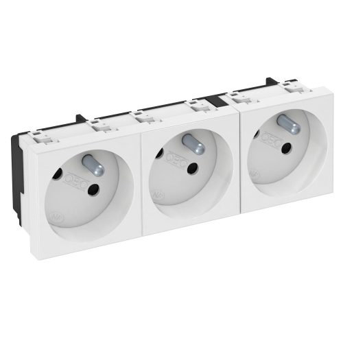 OBO-6120262 Csatlakozóaljzat 33o, 3-as földelocsappal 250V, 10/16A 0 hófehér - STD-F3 RW3