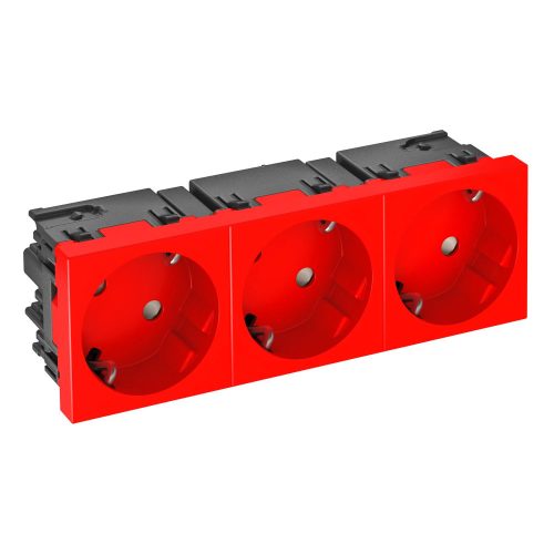 OBO-6120509 Csatlakozóaljzat 33°, hármas védőérintkezős, Connect 45 250V, 10/16A 0 piros - STD-D3SC SRO3